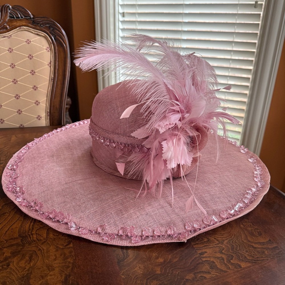 Kentucky Derby Pink Paper Hat Dramatic